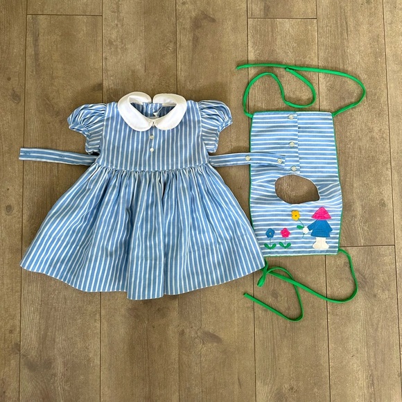 Vintage 24M Girl Striped Tie Front Dress Lord & Taylor Jayne Copeland - Picture 5 of 16